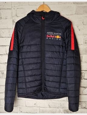 Aston Martin Red Bull Racing Jacket Puffer Hooded F1 NWT